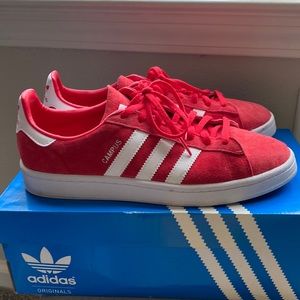 New condition red and white adidas.